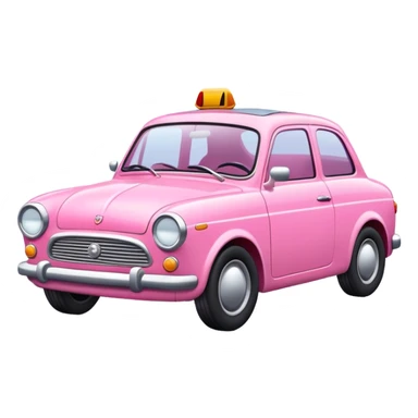 Voiture rose sticker