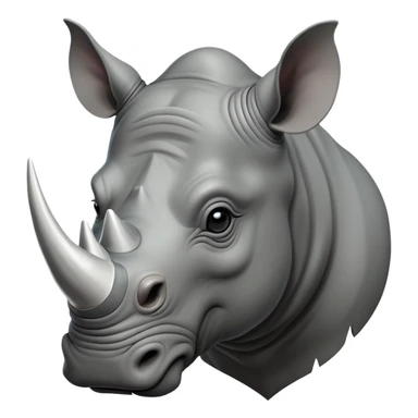 cinematic-noble--rhinoceros-portrait-emoji,slate-grey-hide-poised-and-regal,-with-a-massive,-powerful-build-and-a-thick,--deep-set-soulful-piercing-eyes,-simplified-yet-sharp-and-sophisticated-features,-highly-detailed,-large-black-eyes, white horn, front facing sticker