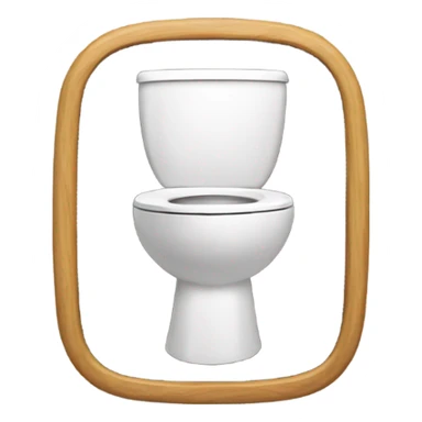 Toilet seat as a frame sticker