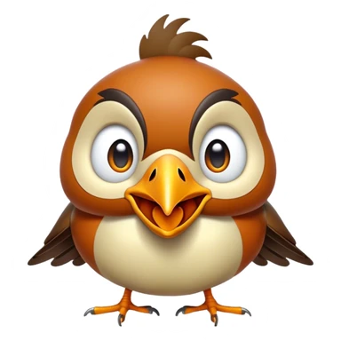 Cinematic Comical Robin Portrait Emoji, Head tilted dramatically with an exaggeratedly shocked expression, featuring a petite, vibrant form with wide, comically expressive eyes full of playful disbelief and a subtly animated beak, Simplified yet hilariously expressive features, highly detailed, glowing with a slightly sassy glow, high shine, dramatic yet playful, stylized with an air of cheeky woodland mischief, soft glowing outline, capturing the essence of a meme-worthy robin that looks ready to side-eye its way into viral fame! sticker