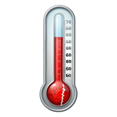 thermometer  with blood stains sticker