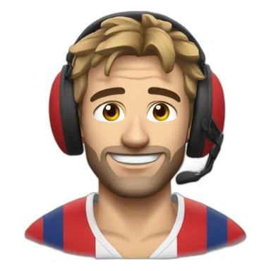 Antoine dupond avec casque rugby sticker