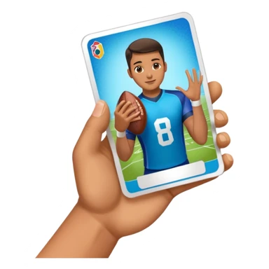 hand opening football card packs in madden sticker