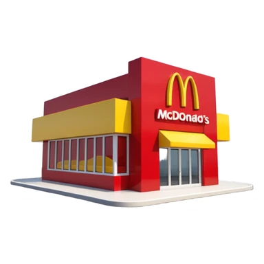 3d McDonald's building sticker