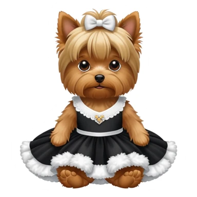 Yorkshire terrier con vestido sticker