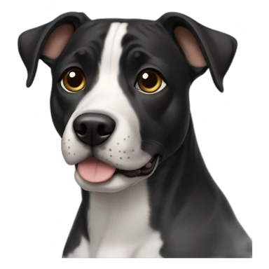 dog, short hair, black, staffordshire sticker
