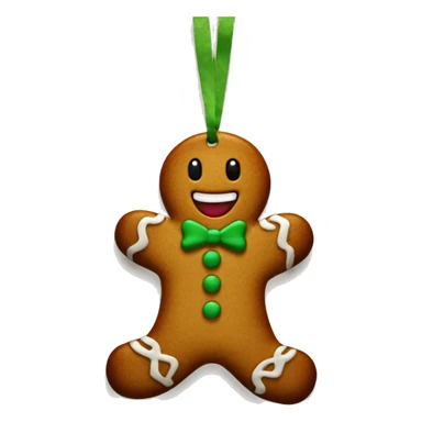 Gingerbread man hanging from a picture fram sticker