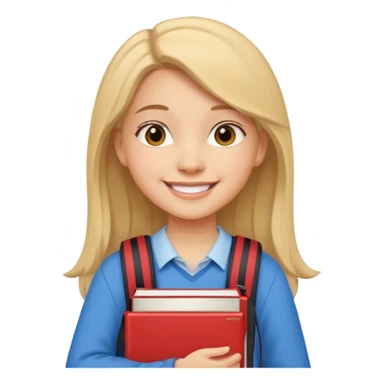 girl student school sticker