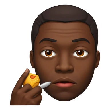 Black man biting his lip sticker