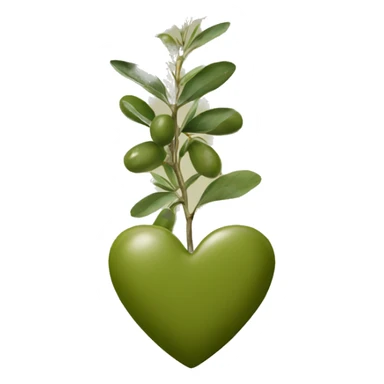 Heart-coloured-olive sticker
