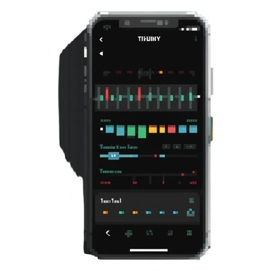 music app interface with timeline on smartphone sticker