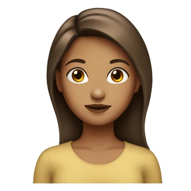 Girl with brown strait Hair sticker