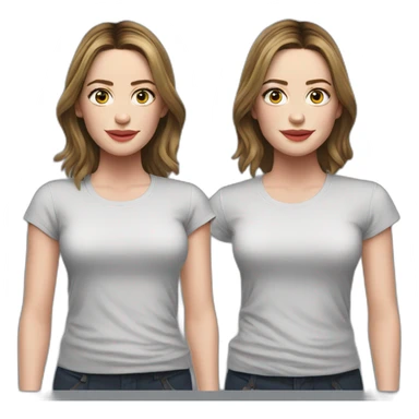 emily blunt cartoon wearing tee sticker