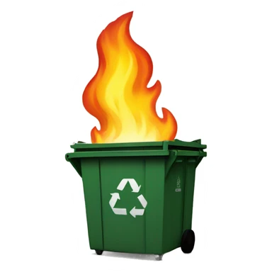 A dumpster on fire sticker