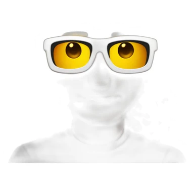 michel polnareff with white sunglasses and long curly blond hairs sticker