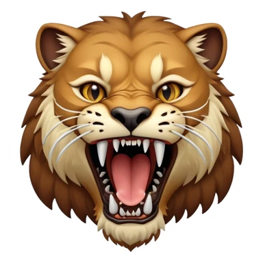 saber-toothed cat with large fangs, prehistoric feline sticker