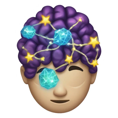 2 brains connected by Sparkles  sticker