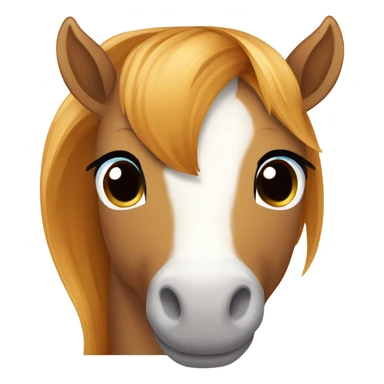 Poney de taille moyenne avec seulement la  couleur caramel sticker