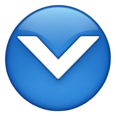 Dark blue checkmark for social media. sticker