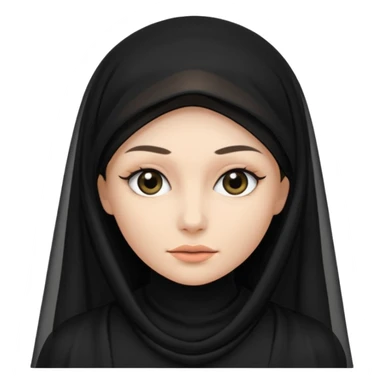 shaman woman in black clothes black veil sticker