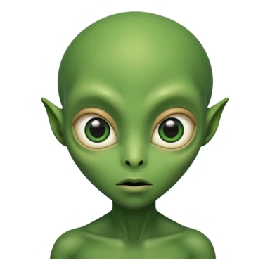 alien living in desert, just face  sticker