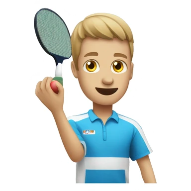 A person playing table tennis sticker