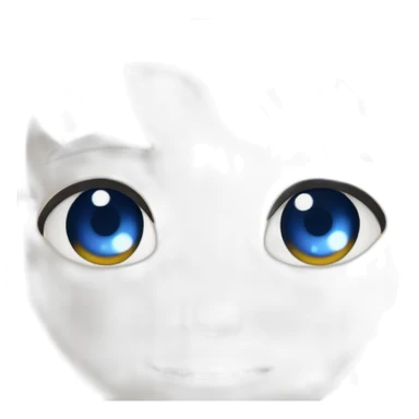 Anime boy white hair blue eyes sticker