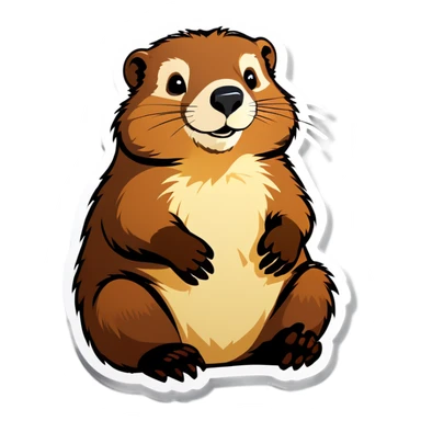 Marmot in hospital  sticker