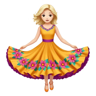 Woman Twirl summer circle dress sticker