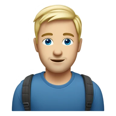 man looks 35 classes short hair, european, tech nerd love pcb designing, blond hair shorter blue eyes sticker