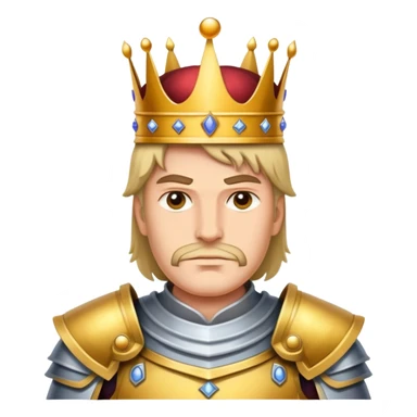 powerful overlord ruler with crown and armor sticker