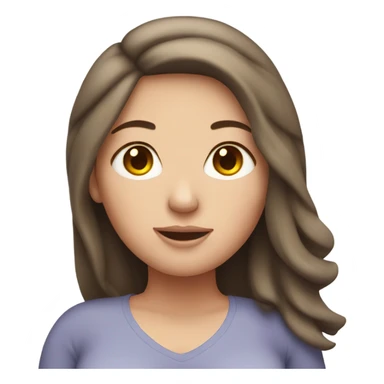 Pregnant white brunette sticker