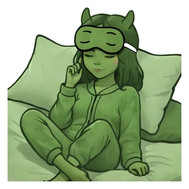 Brunette girl sleepin sticker