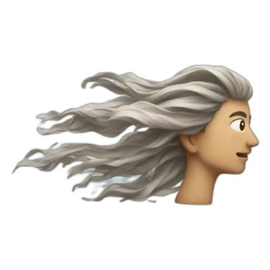 Wind blow sea sticker