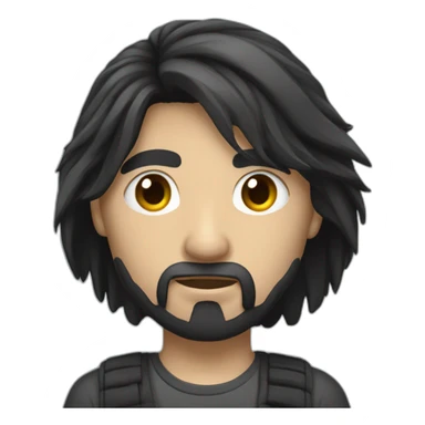 romanian software engineer with black long hair tied up sticker