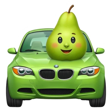 pear in a bmw sticker