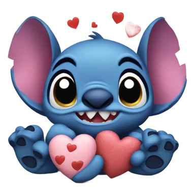 Stitch valentine sticker