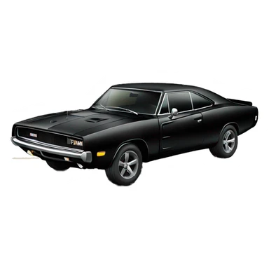 Black Dodge Charger  sticker
