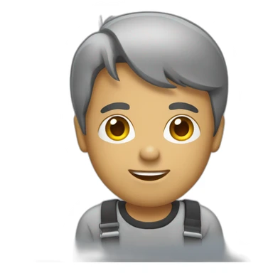 chico usando computadora sticker