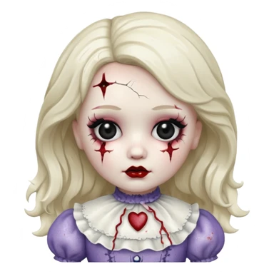 Glitter sweet horror doll sticker
