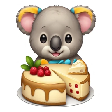 Koala with a cheesecake  sticker