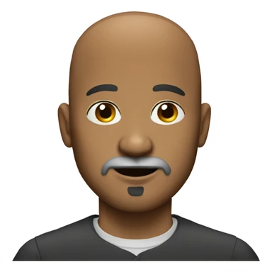 a bald headed 50 year old with a goatee beard sticker