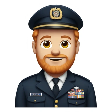 Fat red haired navy soldier sticker