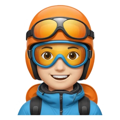 Persona con lentes de snowboard sticker