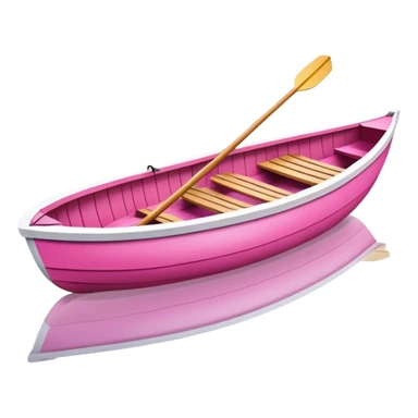 pink rowing boat sticker