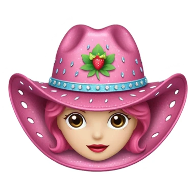 Strawberry cowgirl hat sticker