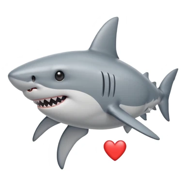 shark with heart eyes sticker