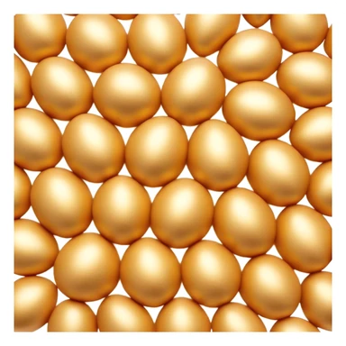 3D rendered authentic Hong Kong egg puffs (鸡蛋仔) with distinctive round bubble pattern, golden color, hyper-realistic egg-shaped bubbles, glossy finish, detailed texture, soft lighting sticker