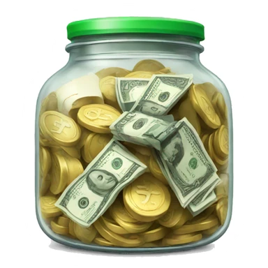 a jar full of money sticker