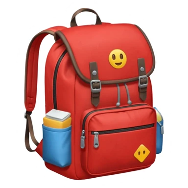 red small backpack sticker